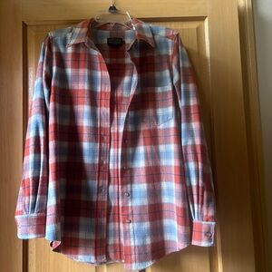 Pendleton Wool Plaid Button Down Woman’s Shirt Med